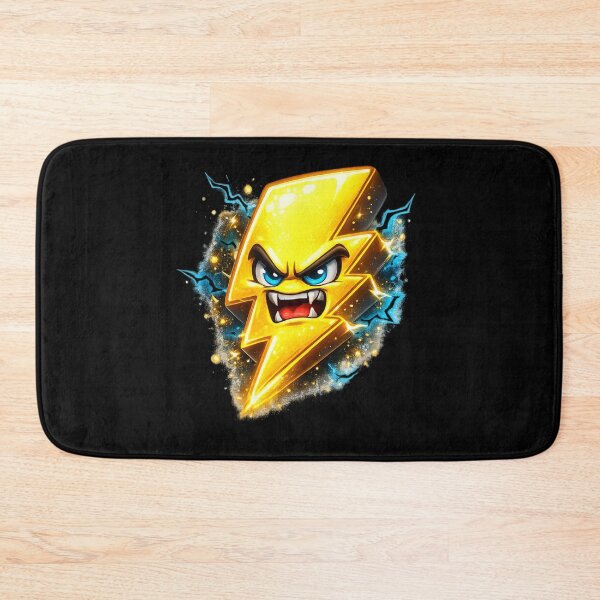 Item preview, Angry Lightning Bolt Cartoon Sticker | Funny 3D Electric Character designed and sold by Timeless Junction.