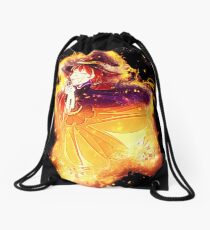 Animal cartoon burning Drawstring Bag