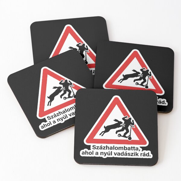Item preview, Hungarian Traffic Sign Meme - Rabbit Attacks Scooter designed and sold by pakehart.