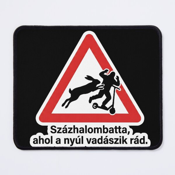 Item preview, Hungarian Traffic Sign Meme - Rabbit Attacks Scooter designed and sold by pakehart.