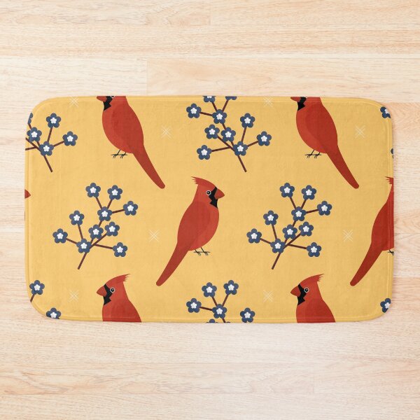 Item preview, Red cardinals on yellow designed and sold by reneesillus.