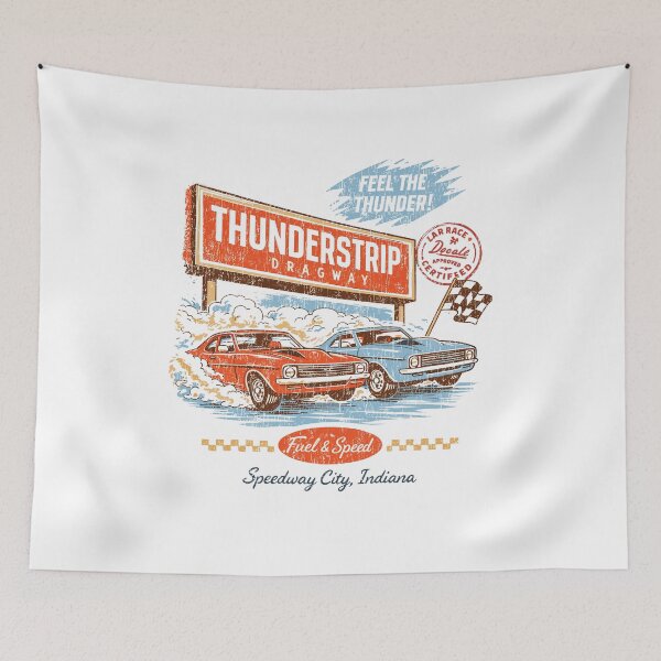 Item preview, Thunderstrip Dragway Race T-Shirt designed and sold by Matinez Pink.