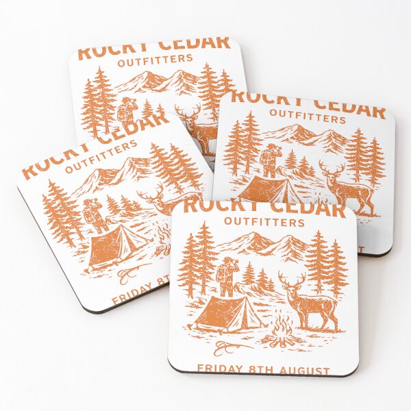 Item preview, Rocky Cedar Outfitters Camping Adventure designed and sold by Matinez Pink.