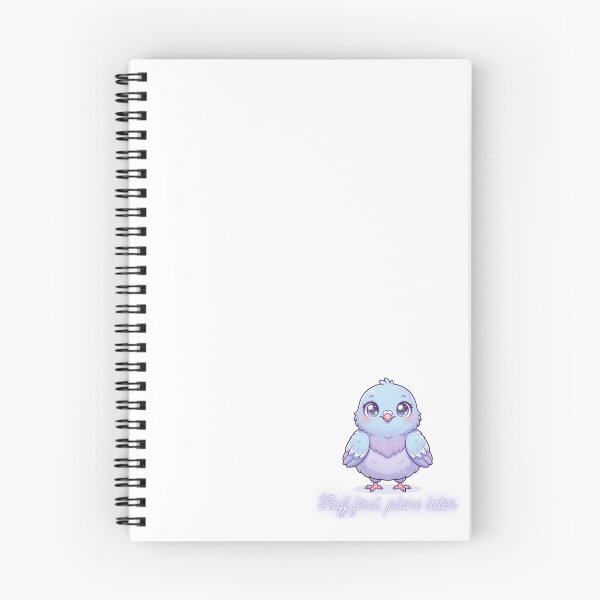 Item preview, Fluff First Plans Later | Cute Kawaii Pigeon Motivation Design designed and sold by HelgaCraftery.