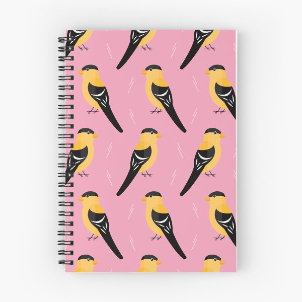 Item preview, American goldfinches on pink designed and sold by reneesillus.