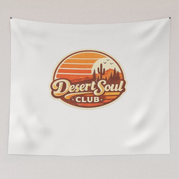 Item preview, Desert Soul Club – Retro California Desert Sunset Vintage T-Shirt Design designed and sold by RelateAndTee.