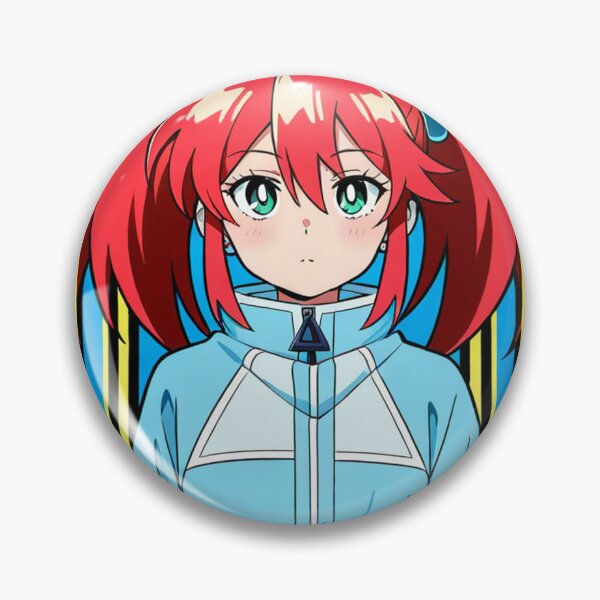 Item preview, Anime - Red Hair Girl Blue Jacket designed and sold by AnimeShin.