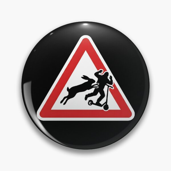 Item preview, Danger Warning Sign - Rabbit vs Scooter designed and sold by pakehart.