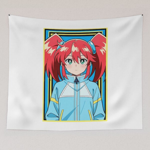Item preview, Anime - Red Hair Girl Blue Jacket designed and sold by AnimeShin.