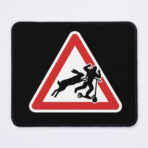 Item preview, Danger Warning Sign - Rabbit vs Scooter designed and sold by pakehart.