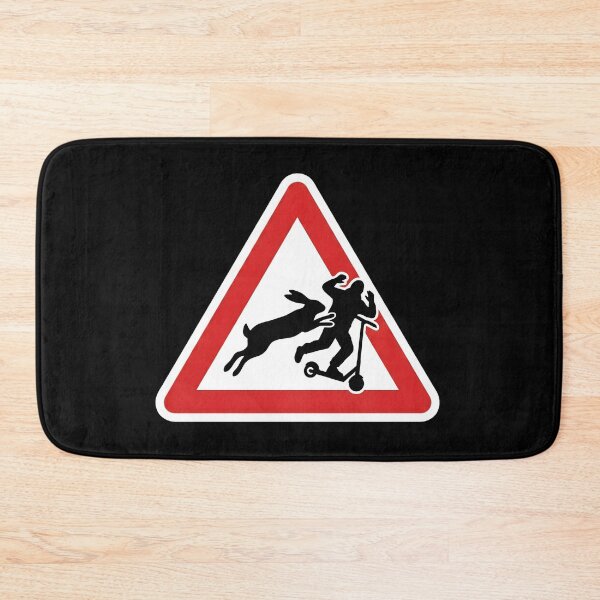 Item preview, Danger Warning Sign - Rabbit vs Scooter designed and sold by pakehart.