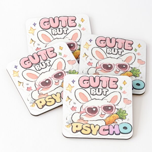 Item preview, Cute But Psycho Bunny Sticker – Kawaii Rabbit Aesthetic designed and sold by myteesmypassion.