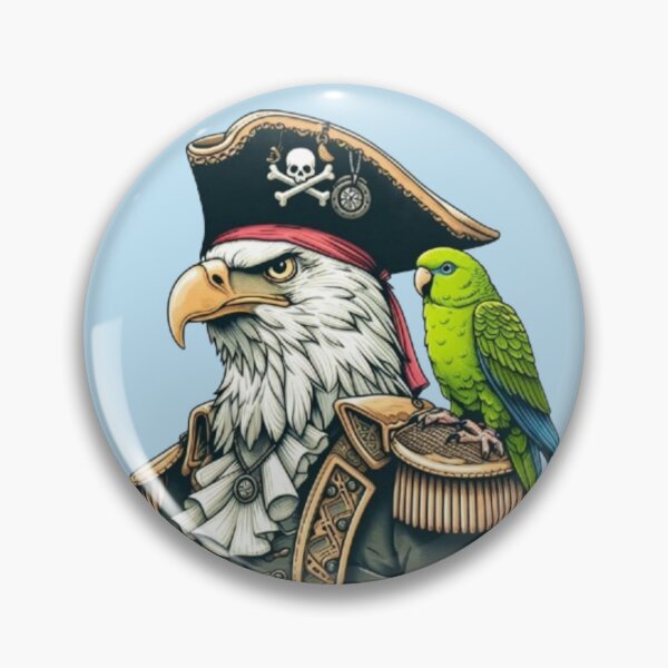 Item preview, Pirate Eagle Captain – Nautical Adventure Art designed and sold by Dogandesighn.