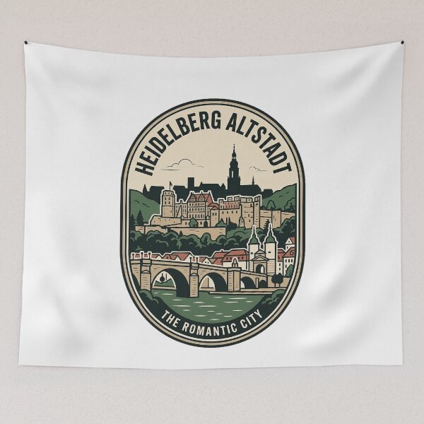 Item preview, Heidelberg Altstadt Romantic City Vintage Emblem designed and sold by k3rstman1.