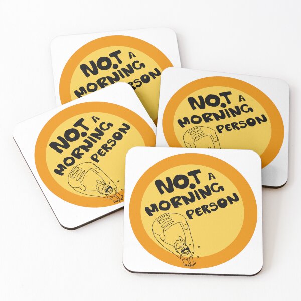 Item preview, NOT A MORNING PERSON RAW FUNNY LO-FI DOODLE designed and sold by declash.