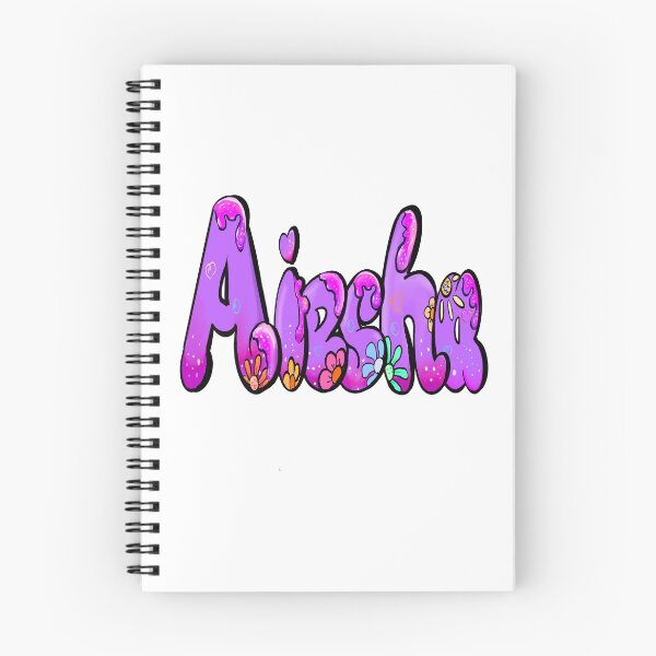 Item preview, Aiesha Name Sticker - Purple Bubble Drip Floral Art designed and sold by Artonmytee.
