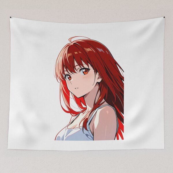 Item preview, Anime - Red Hair Girl Gentle Gaze designed and sold by AnimeShin.