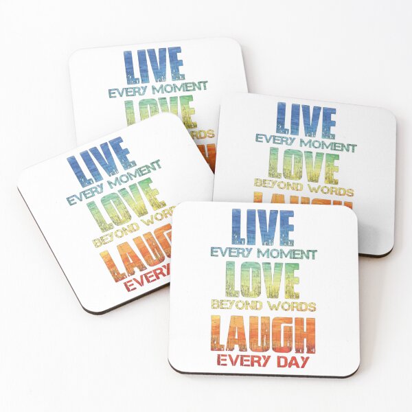 Item preview, Live Every Moment Love Beyond Words Laugh Every Day Distressed designed and sold by Future Fashion 07.