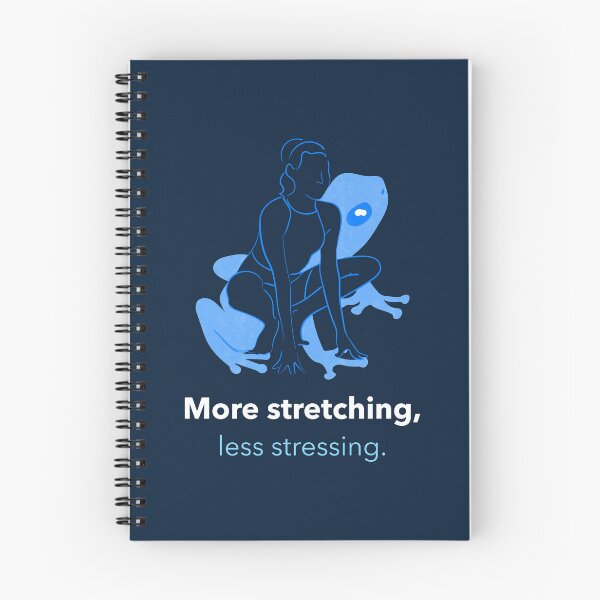 Item preview, More Stretching Less Stressing Frog Pose Yoga T-Shirt designed and sold by WellspringXflow.