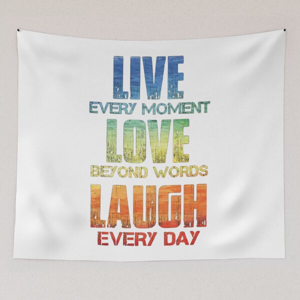 Item preview, Live Every Moment Love Beyond Words Laugh Every Day Distressed designed and sold by Future Fashion 07.