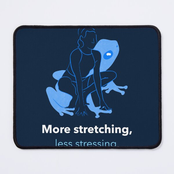 Item preview, More Stretching Less Stressing Frog Pose Yoga T-Shirt designed and sold by WellspringXflow.
