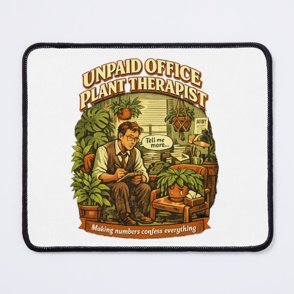 Item preview, Unpaid Office Plant Therapist Retro Design designed and sold by AleksKos.