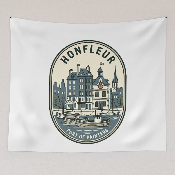 Item preview, Honfleur France Port of Painters Vintage Travel Badge designed and sold by k3rstman1.
