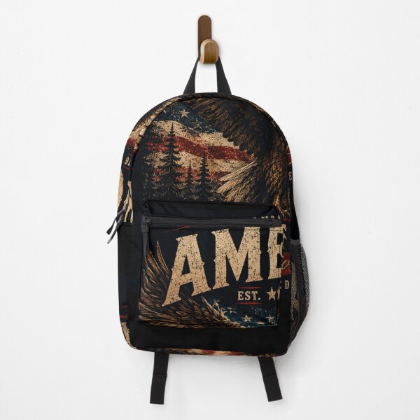 Item preview, America Eagle – Land of the Free Home of the Brave Vintage Patriotic Design designed and sold by Fishartpoint.