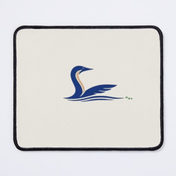 Item preview, Minimalist Water Bird Line Art - Abstract Swan Navy and Cream Edition designed and sold by Inkfino.