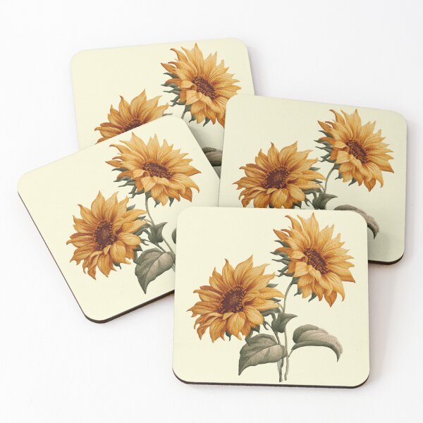 Item preview, Embroidered Sunflower Botanical Art designed and sold by MegaNovaArt.