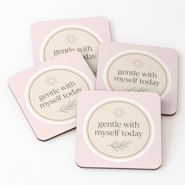 Item preview, Gentle With Myself Today – Mindful Self Care Spiritual Typography Design designed and sold by CosmicQuietLab.