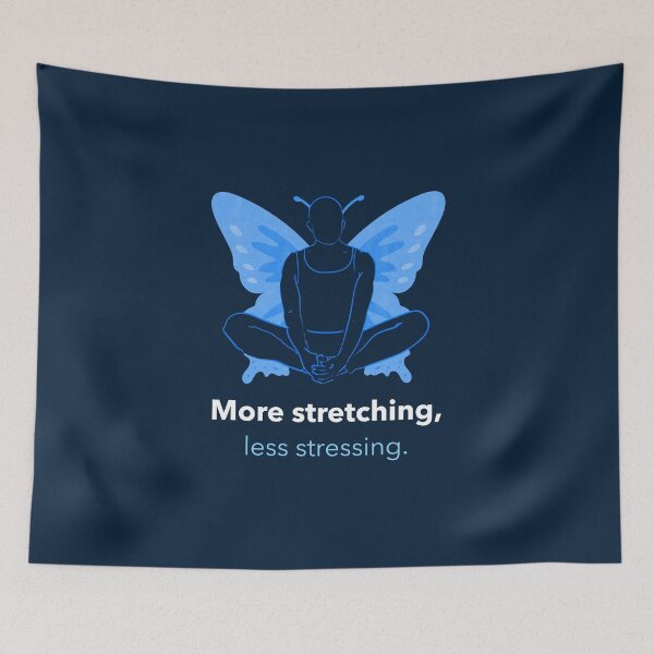Item preview, More Stretching Less Stressing Butterfly Pose Yoga T-Shirt designed and sold by WellspringXflow.