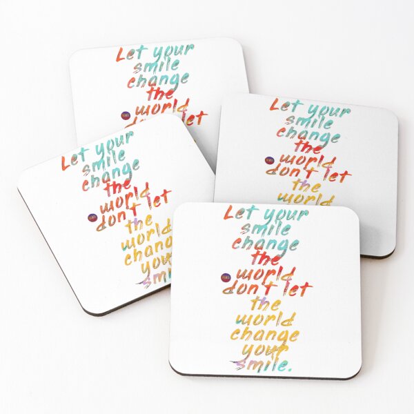 Item preview, Let Your Smile Change The World Inspirational Paint Script Quote designed and sold by Future Fashion 07.