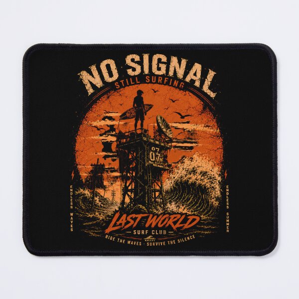 Item preview, No Signal Still Surfing – Post Apocalyptic Surf Club Vintage designed and sold by saamessart.