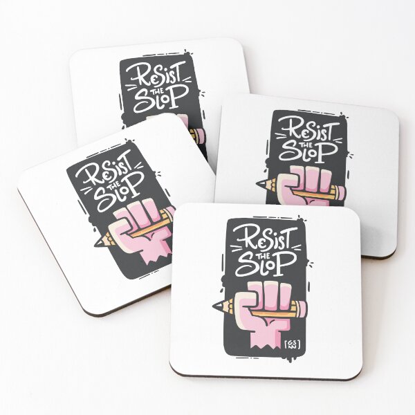 Item preview, Resist The Slop - Anti AI Illustration | Human Made | Not AI | No AI Art designed and sold by GoodStuffNoNonsense.