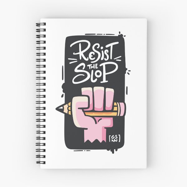 Item preview, Resist The Slop - Anti AI Illustration | Human Made | Not AI | No AI Art designed and sold by GoodStuffNoNonsense.