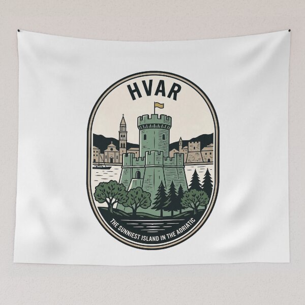 Item preview, Vintage Hvar Croatia Sunniest Island Adriatic Badge designed and sold by k3rstman1.