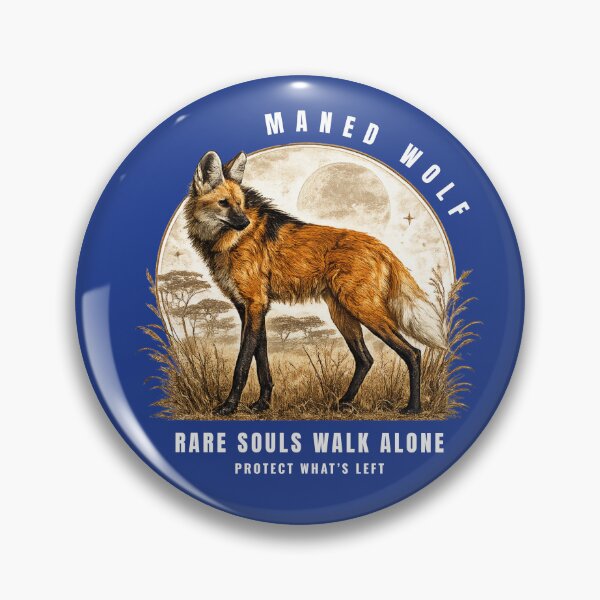 Item preview, Maned Wolf • Rare Souls Walk Alone • Protect What’s Left designed and sold by Pawethic Prints Studio.