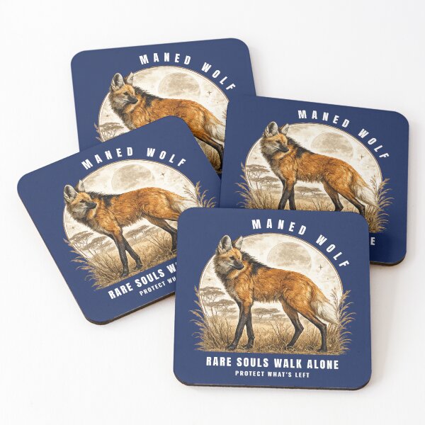 Item preview, Maned Wolf • Rare Souls Walk Alone • Protect What’s Left designed and sold by Pawethic Prints Studio.