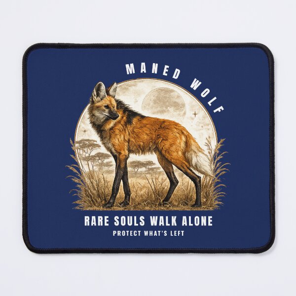 Item preview, Maned Wolf • Rare Souls Walk Alone • Protect What’s Left designed and sold by Pawethic Prints Studio.