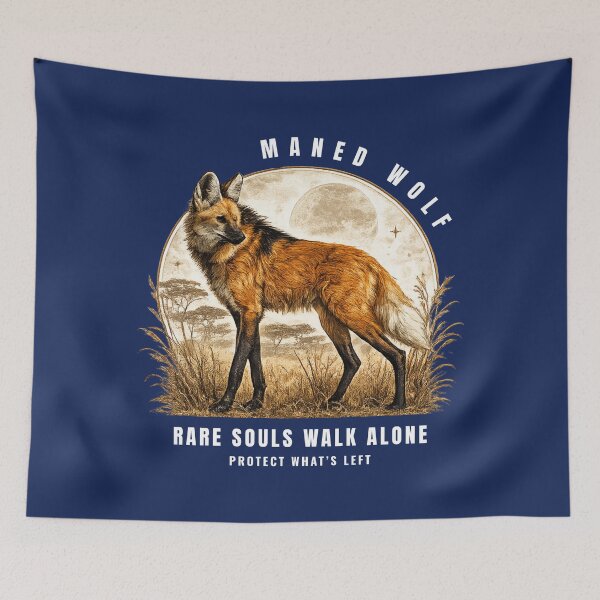Item preview, Maned Wolf • Rare Souls Walk Alone • Protect What’s Left designed and sold by Pawethic Prints Studio.