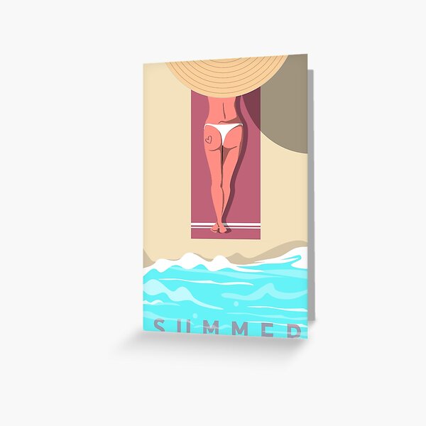 Item preview, Girl sun tanning on a beach. designed and sold by shekularaz.