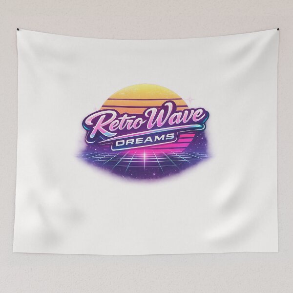 Item preview, Retro Wave Dreams – 80s Synthwave Vaporwave Neon Sunset T-Shirt Design designed and sold by RelateAndTee.