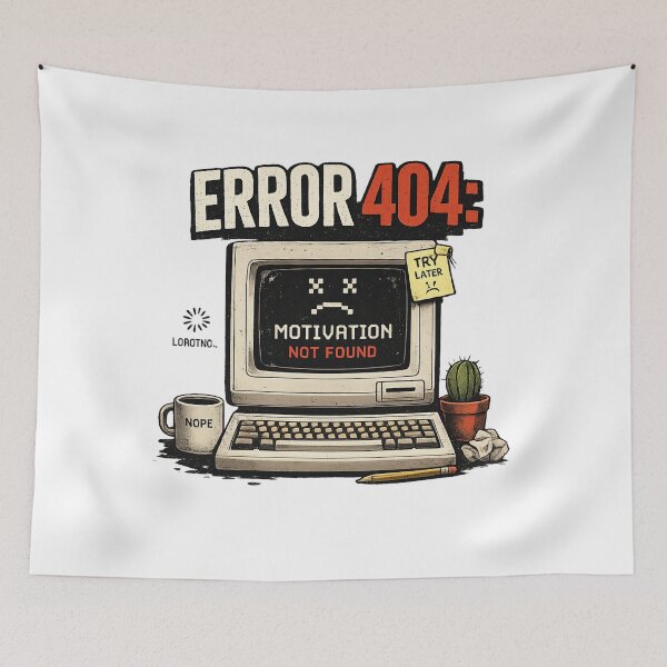 Item preview, Error 404: motivation not found designed and sold by Zedzol.