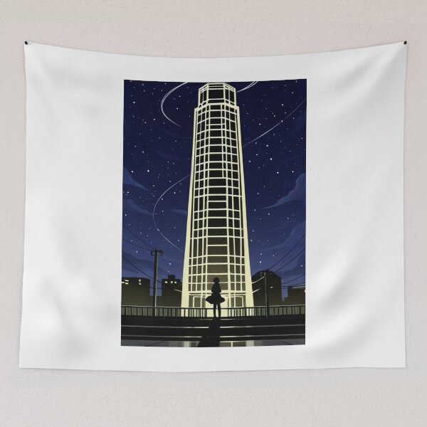 Item preview, Anime - Silhouette Bridge Night City Lights designed and sold by AnimeShin.