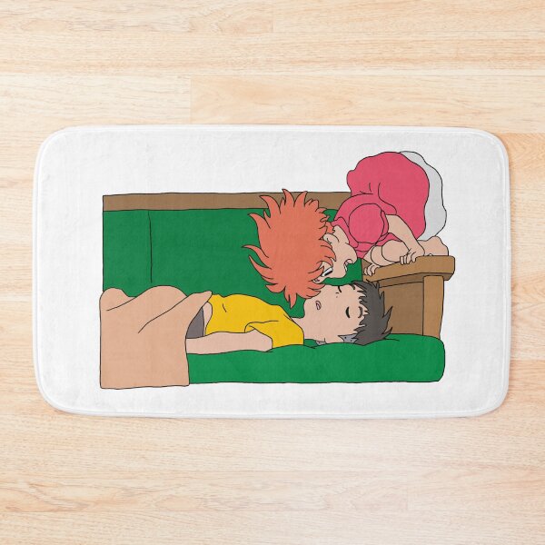 Item preview, Ponyo Sosuke Cute Wake Up Sleeping Illustration designed and sold by Iska-Designs.