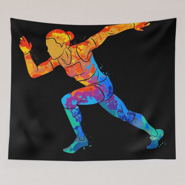 Item preview, Colorful Abstract Running Athlete Design designed and sold by Gravelpeak Co..
