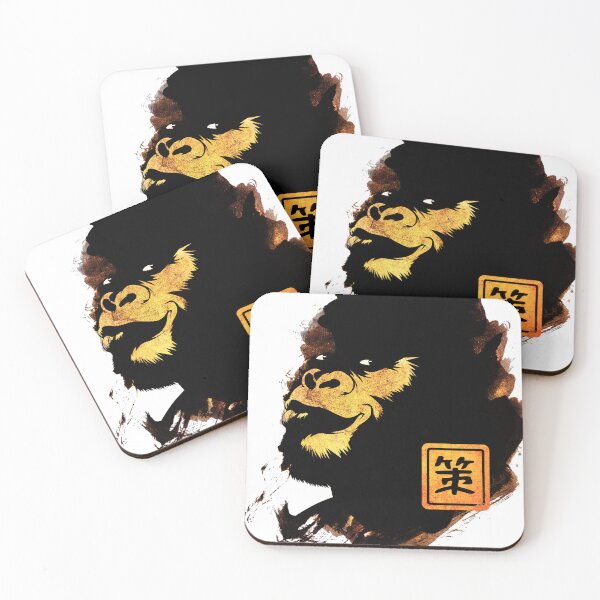 Item preview, Monkey meme – I know something – Sumi-e Fantasy Silhouette designed and sold by AnmForge.
