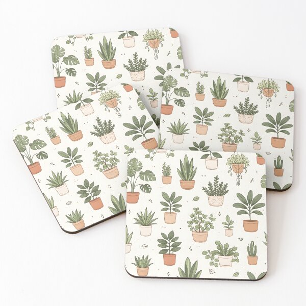 Item preview, Charming Houseplant Collection Pattern  designed and sold by blankTeeShirt.