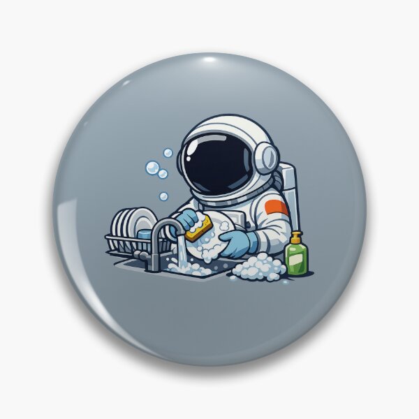 Item preview, Astronaut Washing Dishes designed and sold by BROHLine Studio.